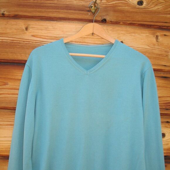 Hugo Boss Mens Green Cotton Sweater Pullover Sweater - Picture 3 of 8